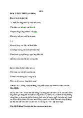 ĐỀ 1 - ĐỌC HIỂU BÀI THƠ "MẸ" CỦA BẰNG VIỆT