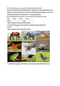 Giải sách giáo khoa môn Khoa học tự nhiên 6 Bài 32: Thực hành quan sát và phân loại thực vật ngoài thiên nhiên | Chân trời sáng tạo