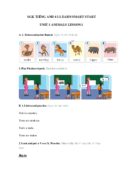 Tiếng Anh 4 i-Learn Smart Start Unit 1 lesson 1