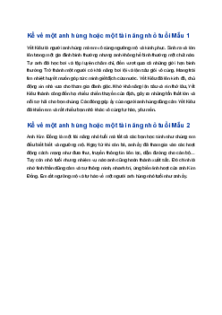Kể về một anh hùng hoặc một tài năng nhỏ tuổi mà em biết | Tập làm văn 4