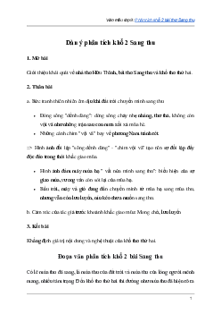 Phân tích khổ 2 bài thơ Sang thu của Hữu Thỉnh hay chọn lọc | Văn mẫu lớp 9
