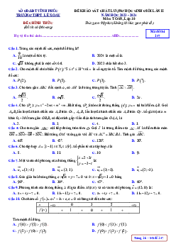 Đề KSCL HSG lần 2 Toán 10 năm 2023 – 2024 trường THPT Lê Xoay – Vĩnh Phúc