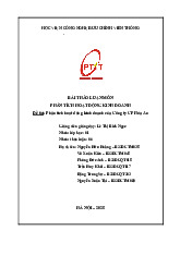 Bài thảo luận môn Phân tích hoạt động kinh doanh của Công ty CP Hóa An môn Phân tích hoạt động kinh doanh | Học viện Công Nghệ Bưu Chính Viễn Thông