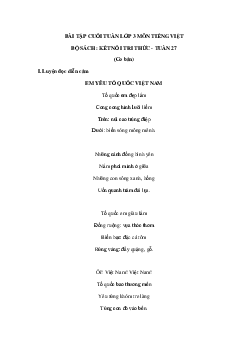 Phiếu bài tập cuối tuần môn tiếng Việt lớp 3 Tuần 28 |  Kết nối tri thức