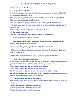 Tài liệu dạy thêm – học thêm chuyên đề tính toán với số thập phân