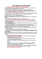 Đề cương ôn tập môn - Luật Hành Chính | Trường Đại học Luật, Đại học Quốc gia Hà Nội