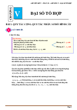 Chuyên đề đại số tổ hợp Toán 10 Cánh Diều