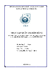 Nghiên cứu và phân tích tình hình bán hàng của Công ty Cổ phần Dệt May Nha Trang | Thực tập Quản trị bán hàng