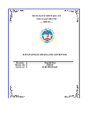 Bài tập lớn - Lịch sử Đảng Cộng Sản Việt Nam| Đại học Kinh Tế Quốc Dân