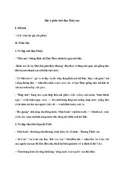 Tổng hợp dàn ý bài thơ Dục Thúy sơn của Nguyễn Trãi | Văn mẫu lớp 10 Kết Nối Tri Thức