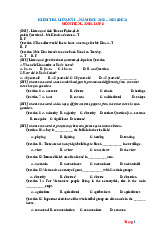 Đề kiểm tra giữa kỳ I môn Tiếng Anh lớp 8
