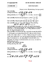 Đề Thi HSG Toán 9 Sở GD Bến Tre 2025-2026 Có Lời Giải Chi Tiết