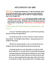 Đề cương ôn tập môn Triết học Mác - Lênin | Trường đại học Mở Hà Nội