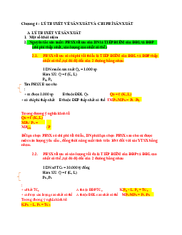 Chương 4 Lý thuyết về sản xuấtvà chi phí sản xuất