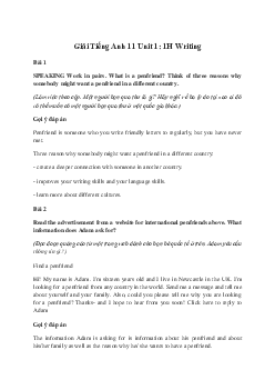 Giải Tiếng Anh 11 Unit 1: 1H Writing | Friends Global