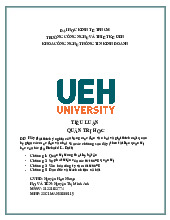 Tiểu luận môn Quản trị học | Đại học Kinh tế Thành phố Hồ Chí Minh