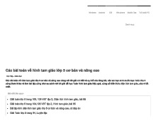 Bài tập toán về tam giác lớp 5 cơ bản và nâng cao