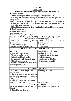 Giáo án buổi 2 Toán 2 sách Cánh diều (Cả năm) | Tuần 12