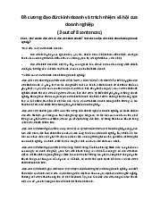 Đề cương Môn Đạo đức kinh doanh | Trường Đại học Kinh tế, Đại học Huế