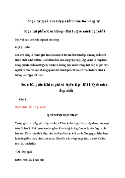 Soạn bài Quê mình đẹp nhất trang 58 | Tiếng việt lớp 2 | Chân trời sáng tạo