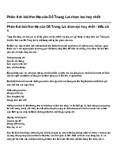 Phân tích bài thơ Mẹ của Đỗ Trung Lai chọn lọc hay nhất | Ngữ văn 7