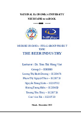 Final Group Project_ The Beer Industry | Microeconomics | Trường Đại học Quốc tế, Đại học Quốc gia Thành phố Hồ Chí Minh