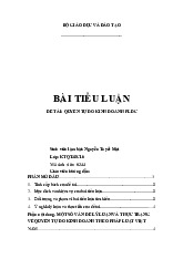 Tìm hiểu về quyền tự do kinh doanh tại Việt Nam | Tiểu luận môn Pháp luật đại cương | Trường đại học Mở Hà Nội
