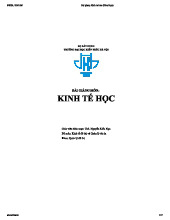 Bài giảng môn Kinh tế học - Quản lý đô thị | Trường Đại học Kiến trúc Hà Nội