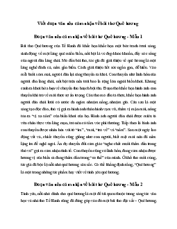 Văn mẫu lớp 7: Viết đoạn văn nêu cảm nhận về bài thơ Quê hương | Kết nối tri thức