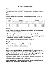 Đề thi giữa kì  môn Nguyên lý thống kê kinh tế  | Học viện Nông nghiệp Việt Nam