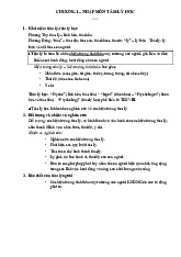 Chương 1 Khái Niệm và Nhiệm Vụ Nghiên Cứu Tâm Lý Học | Môn Tâm lý - Đại học Sư phạm Thành phố Hồ Chí Minh