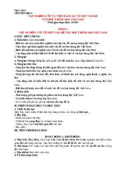 Giáo án chuyên đề Ngữ văn 11 KNTT cả năm-Bộ 2