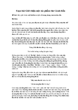 Soạn bài Giới thiệu một tác phẩm thơ | Ngữ văn 11 Cánh diều