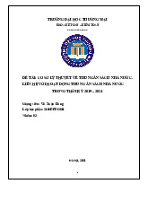 Cơ sở lý thuyết về thu NSNN. Liên hệ với hoạt động thu NSNN tại Việt Nam trong giai đoạn 2019-2021 | Bài thảo luận tài chính tiền tệ