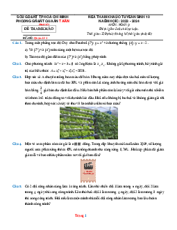 Đề tham khảo tuyển sinh 10 năm 2023-2024 môn Toán Sở GD TP. Hồ Chí Minh mã đề 1 quận 11  (có đáp án và lời giải chi tiết)
