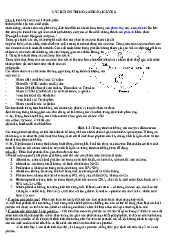 Đề cương ôn tập môn Hóa sinh đại cương (có đáp án) | Đại học Tây Đô