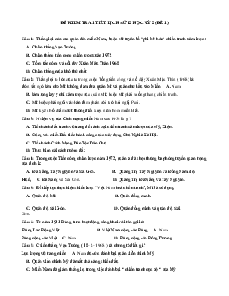 Đề kiểm tra 1 tiết lịch sử 12 HK2 (có đáp án)