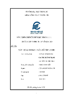 Báo cáo chuyên đề "Xây dựng Website bán đồ ăn nhanh"