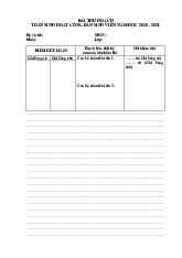 Mẫu thu hoạch - Biểu mẫu văn bản