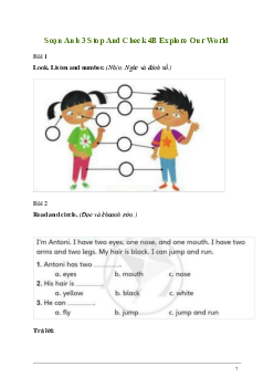 Tiếng Anh lớp 3 Stop And Check 4B trang 146 Explore Our World