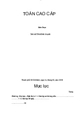 Bài tập môn toán cao cấp | Trường Đại học Kinh tế Thành phố Hồ Chí Minh
