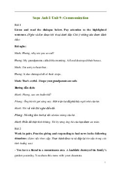 Giải Tiếng Anh 8 Unit 9: Communication | Kết nối tri thức