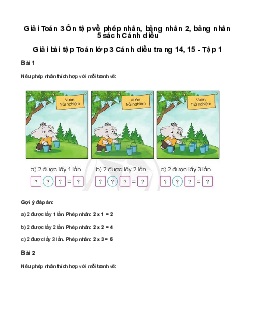 Ôn tập về phép nhân, bảng nhân 2, bảng nhân 5: Giải bài tập Toán lớp 3 Cánh diều trang 14, 15 - Tập 1