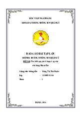 Báo cáo Nghiên cứu quy trình của MasterTan môn Hệ thống thông tin quản lý | Học viện Ngân hàng