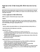 Nghị luận xã hội về hiện tượng biến đổi khí hậu chọn lọc hay nhất