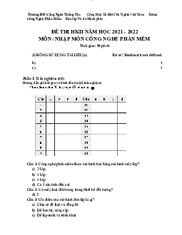 Đề thi cuối học kỳ 2 năm 2021 - Nhập môn công nghệ phần mềm | Trường Đại học CNTT Thành Phố Hồ Chí Minh