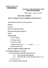 Đề cương Môn Báo cáo thực tập tốt nghiệp | Đại học Vinh