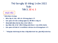 Giáo án điện tử Toán 1 Chân trời sáng tạo : Ôn tập