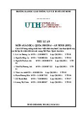 Tiểu luận Giáo dục Quốc phòng - An ninh (HP2): Phòng chống “diễn biến hòa bình”, bạo loạn lật đổ. Môn Giáo dục quốc phòng an ninh (GDQP) | Trường Đại học Giao thông Vận tải.