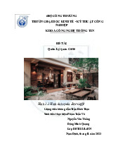 Quản Lý quán Coffe | Báo cáo quản trị dự án